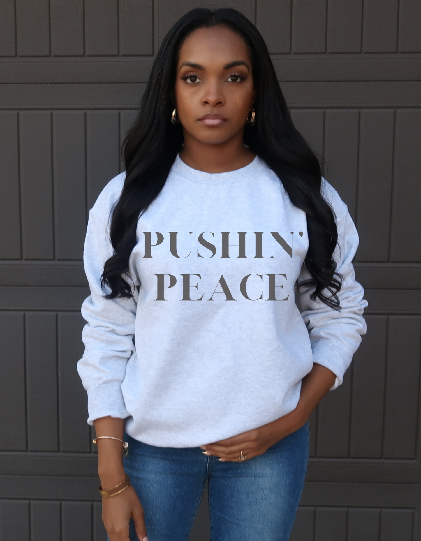 Pushin' Peace Crewneck Sweatshirt