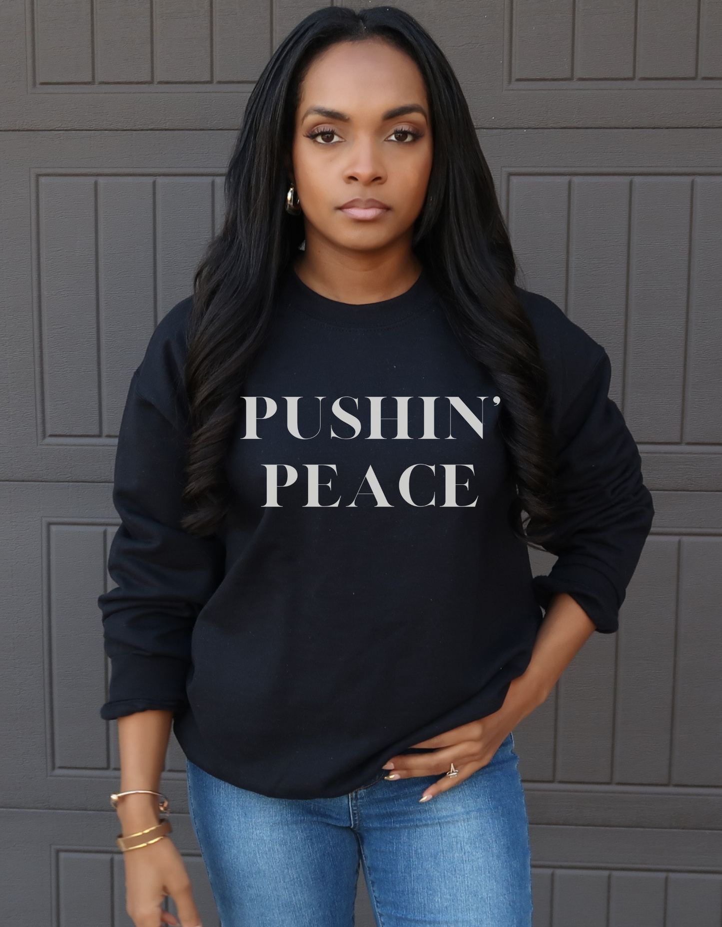 Pushin' Peace Crewneck Sweatshirt