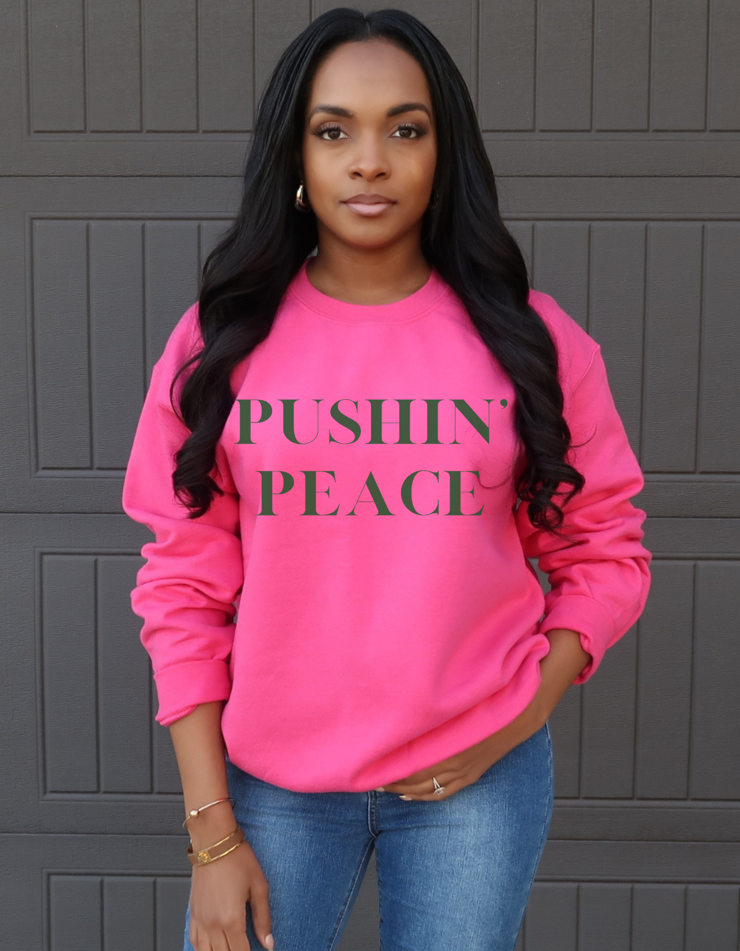 Pushin' Peace Crewneck Sweatshirt