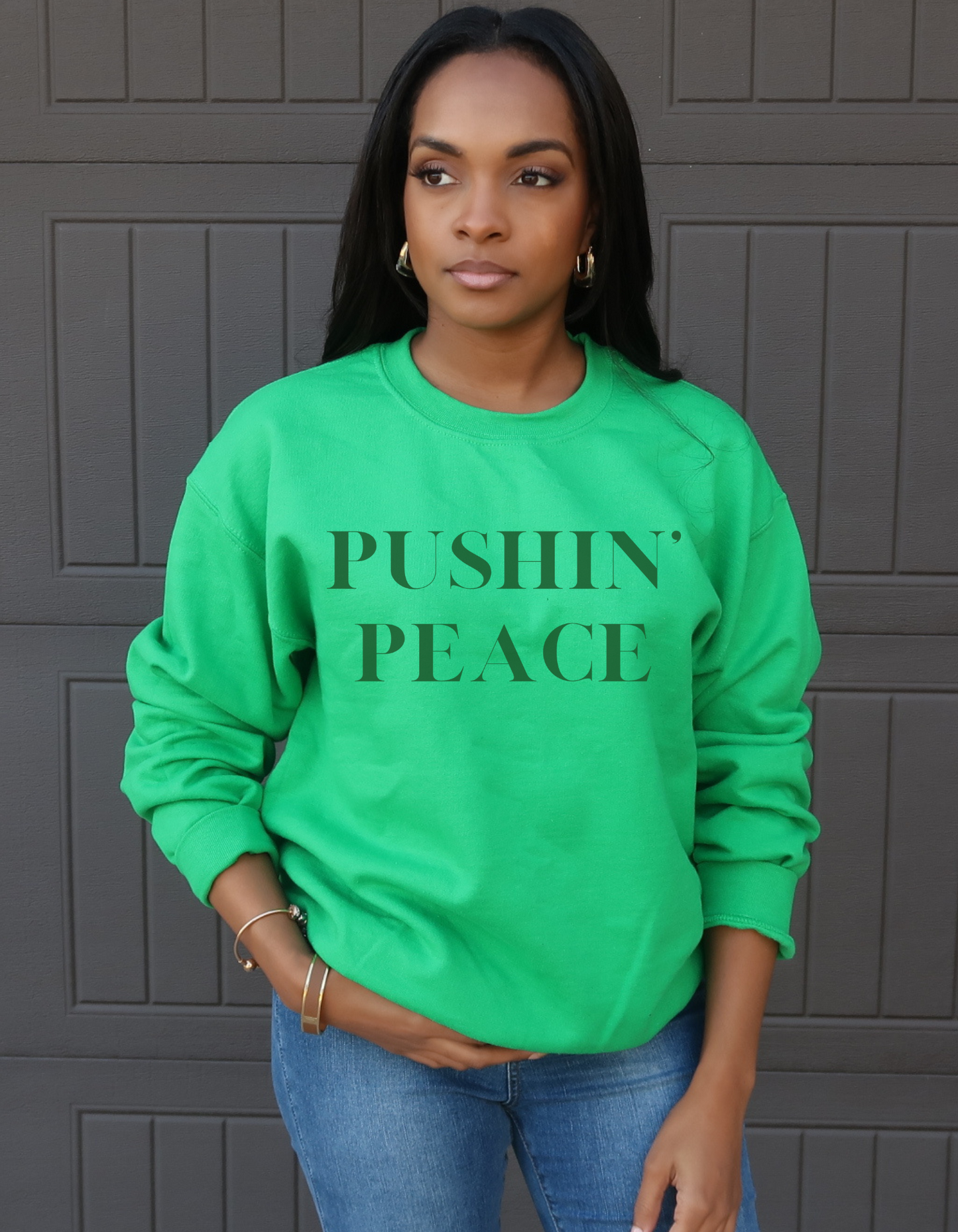 Pushin' Peace Crewneck Sweatshirt