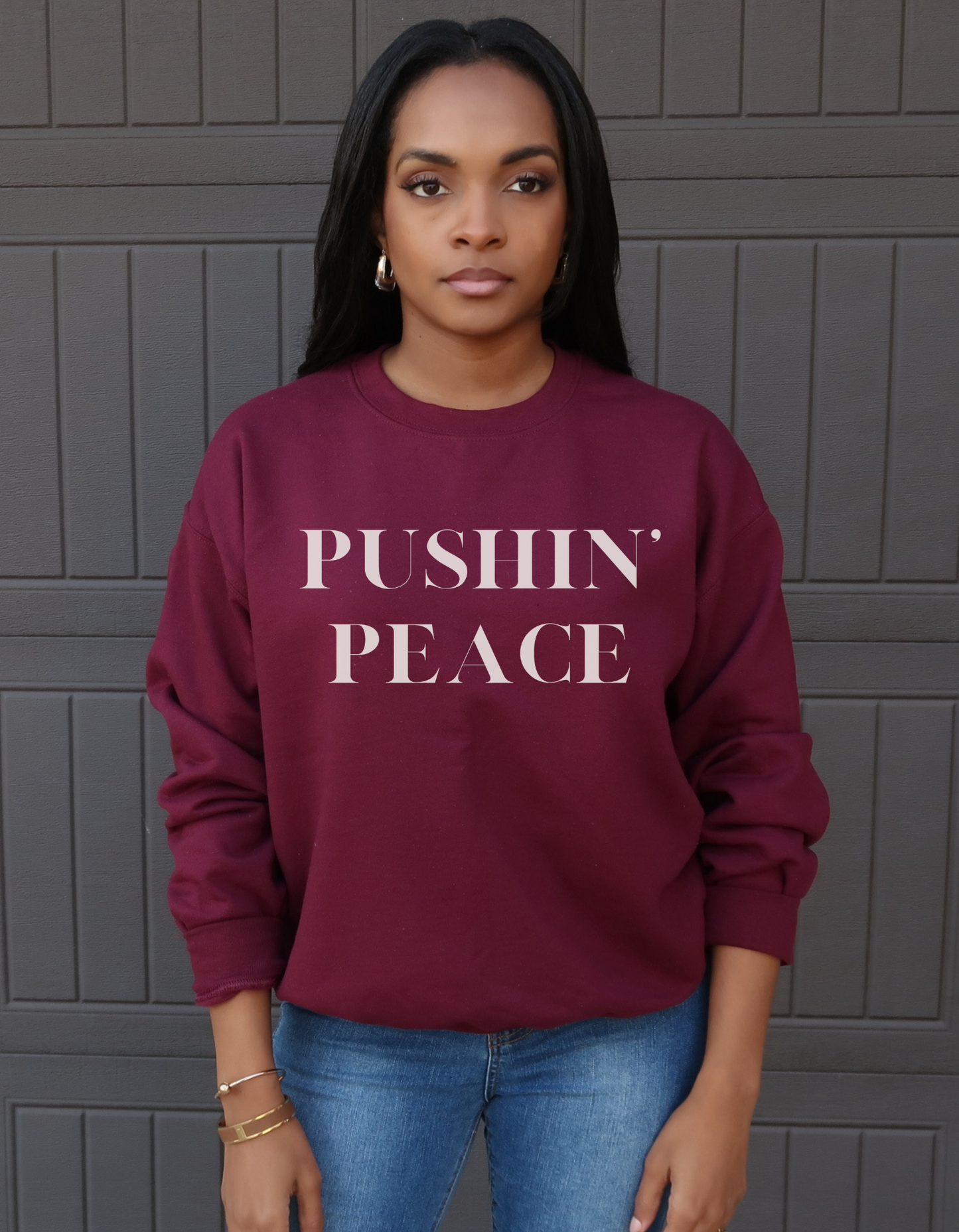 Pushin' Peace Crewneck Sweatshirt