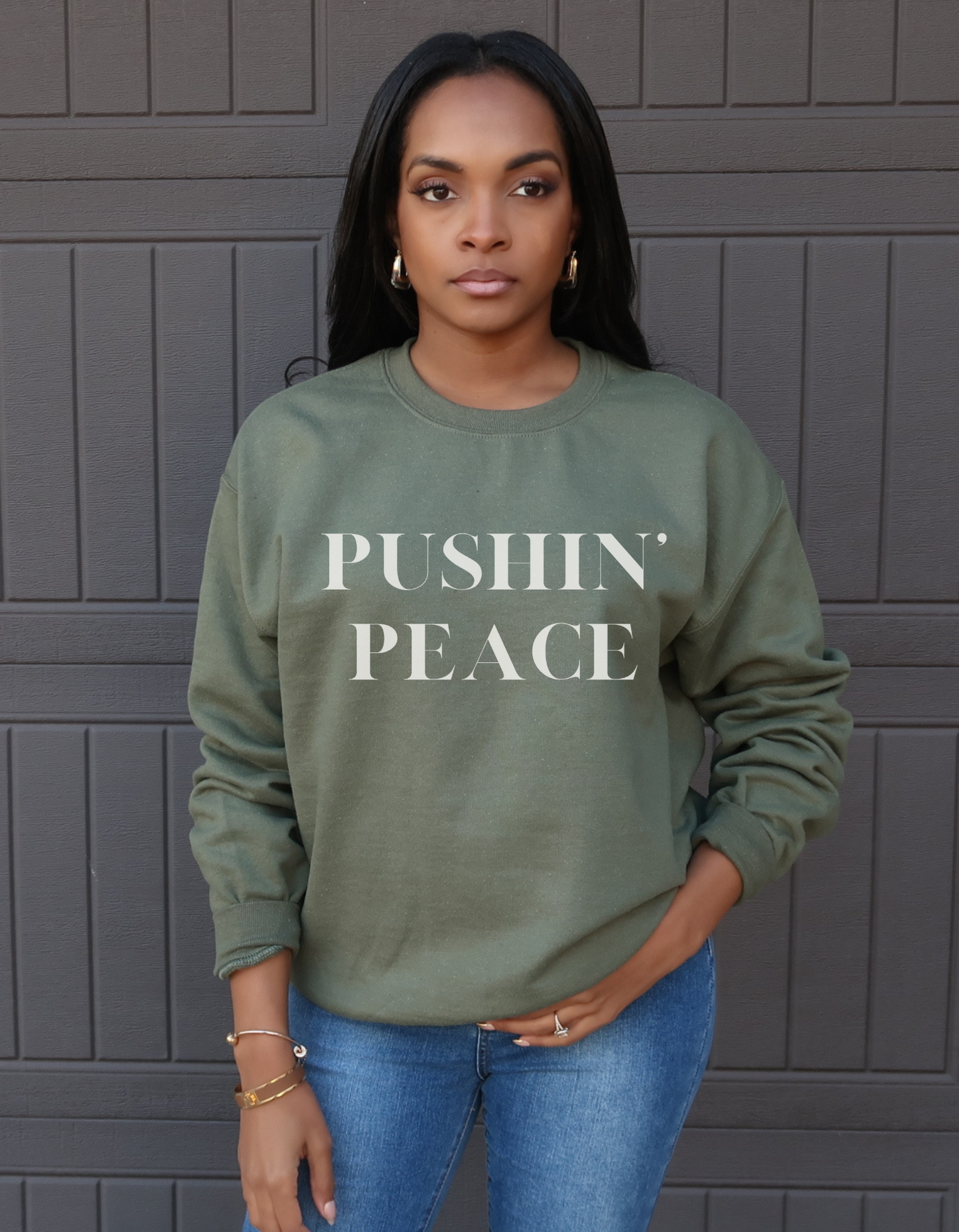 Pushin' Peace Crewneck Sweatshirt