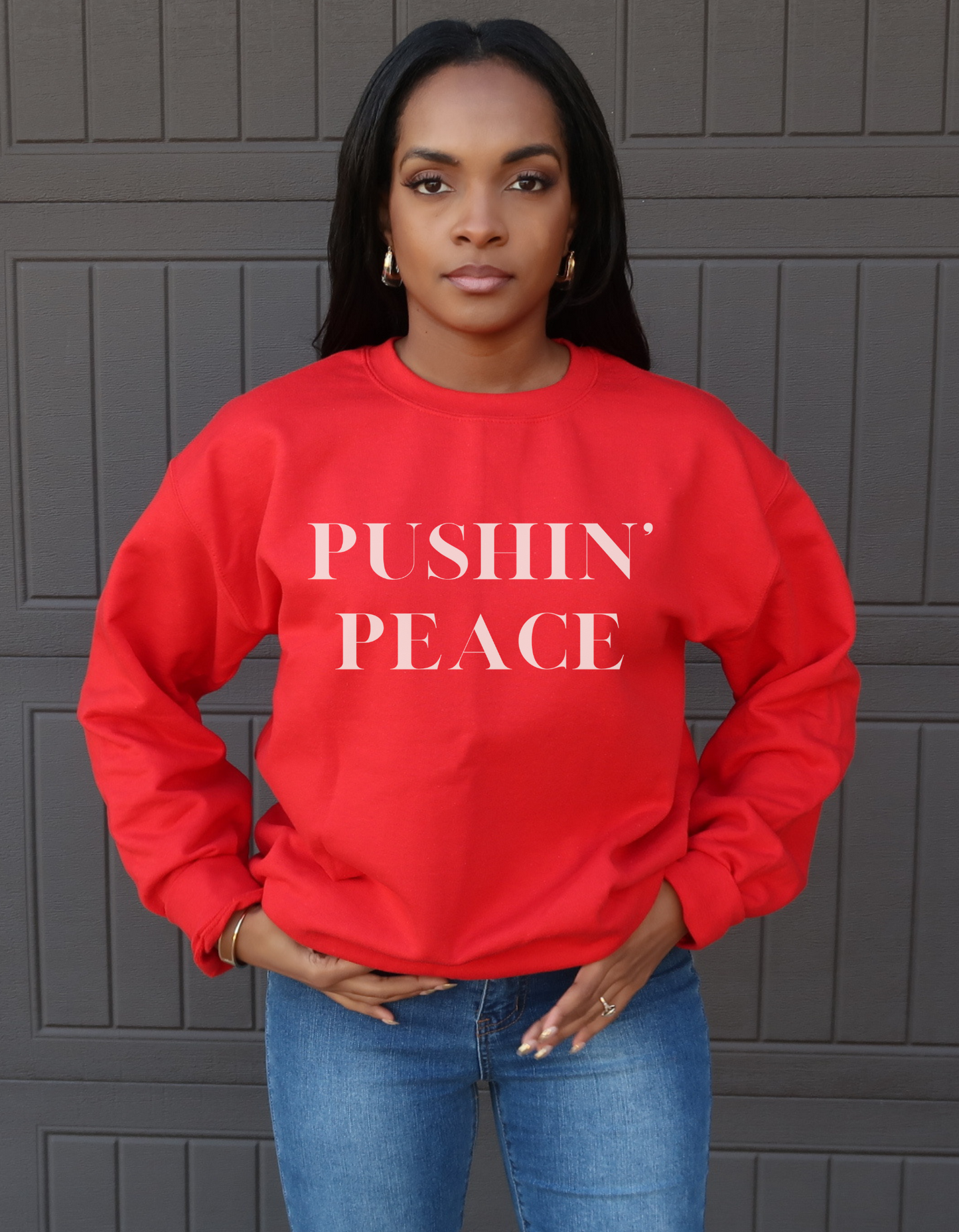 Pushin' Peace Crewneck Sweatshirt