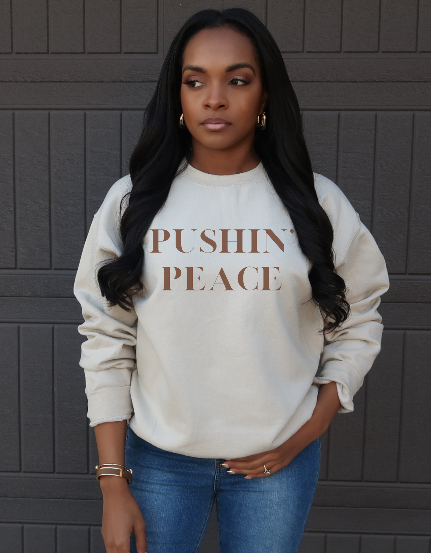 Pushin' Peace Crewneck Sweatshirt