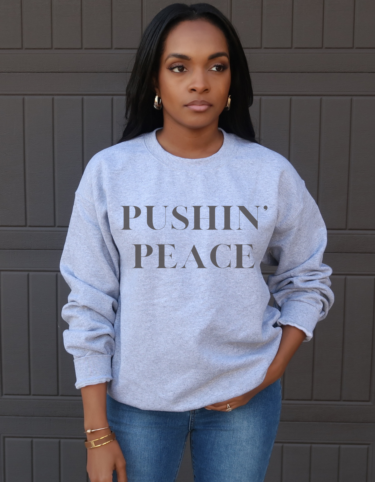 Pushin' Peace Crewneck Sweatshirt