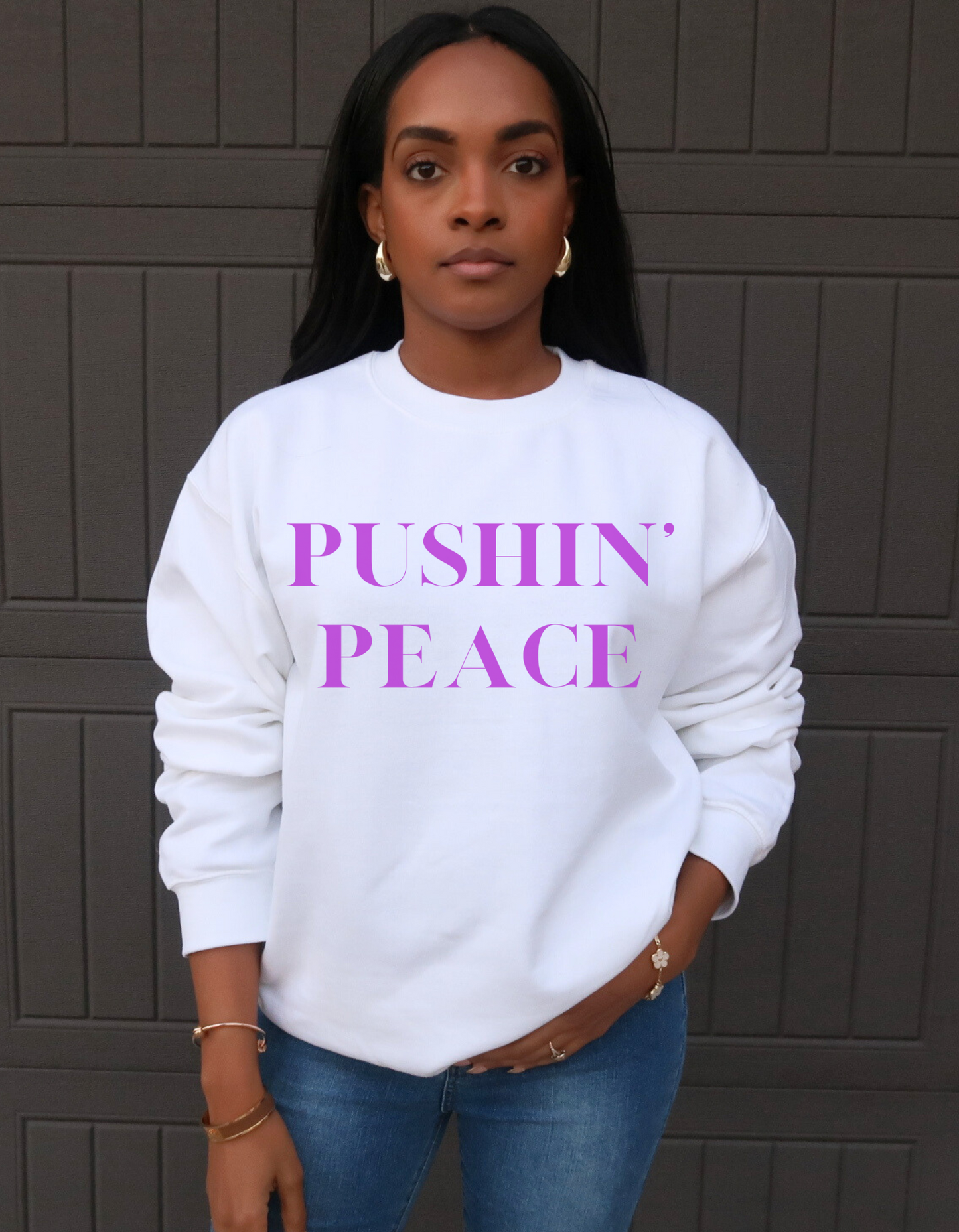 Pushin' Peace Crewneck Sweatshirt